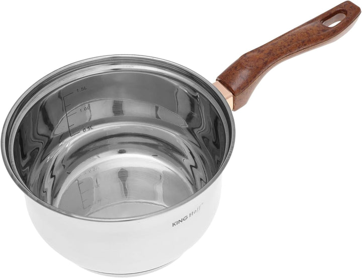 12-teilig Edelstahl Topfset Kochtopfset Topfe mit Teflon Pfanne KINGHOFF KH-1768 Rosegold