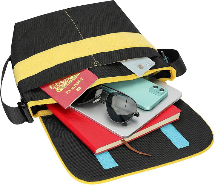 FIREFIRST x Hatsune Miku &amp; Kagamine Rin/Len Schule Schultertaschen .Gelb W36×H30×D12.5（cm）, .Gelb W3