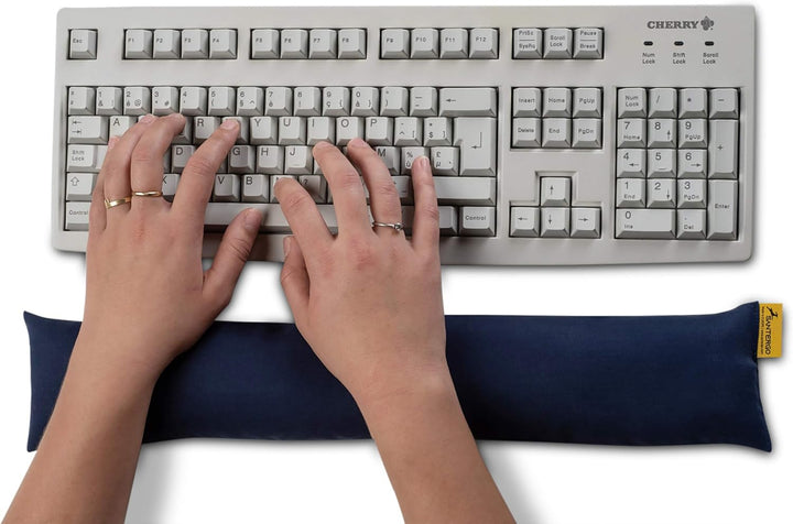 SANTERGO Handgelenkauflage für die Tastatur - ergonomische Handballenauflage aus Bio-Hirsespreu, Ant