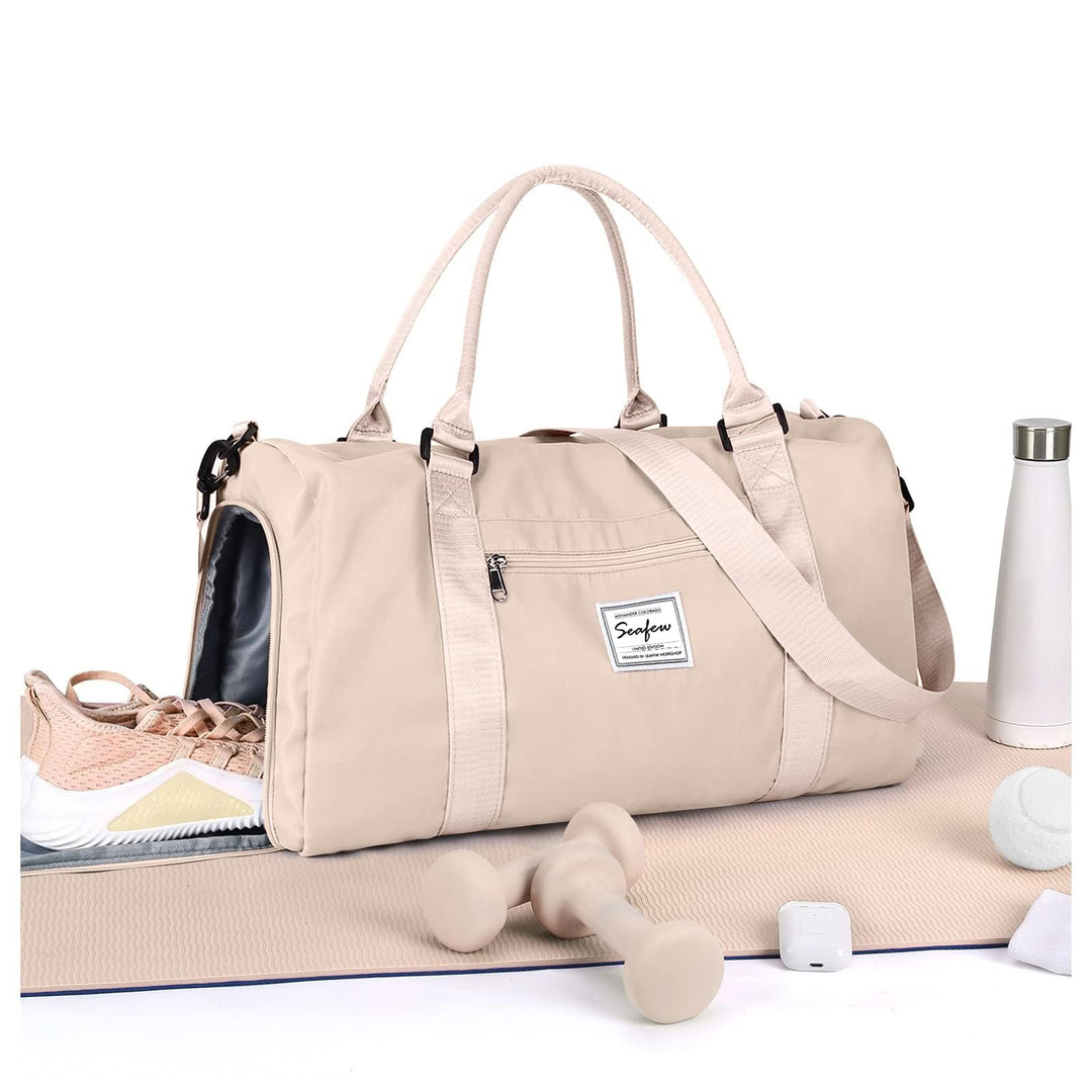 Sport Duffel Bag Damen,Handgepäck 45x36x20 für Ryanair Cabin Sporttasche mit Nassfach & Schuhfach Re