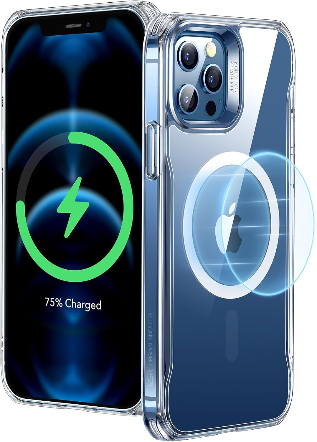 ESR Hülle für iPhone 12, iPhone 12 Pro 2020 Sidekick Hybrid Magafe Case, Transparent Handyülle mit H