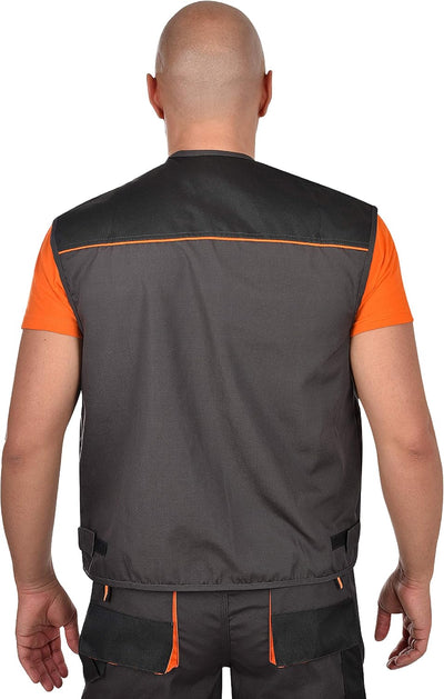 BWOLF Atlas Multifunktionale Arbeitsweste Herren Arbeitsweste Classic Grau/Orange M Grau/Orange, M G