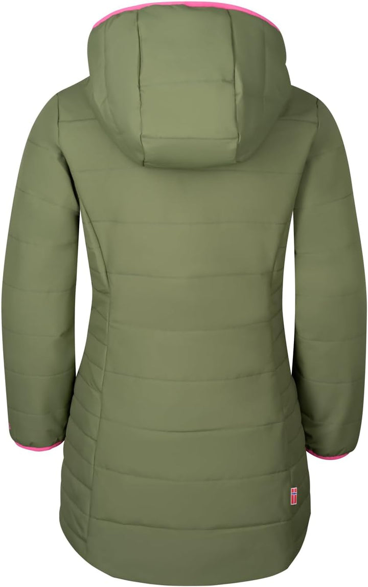 Trollkids Mädchen Wintermantel Winterjacke Stanavanger 92 Dunkle Olive/Hellmagenta, 92 Dunkle Olive/