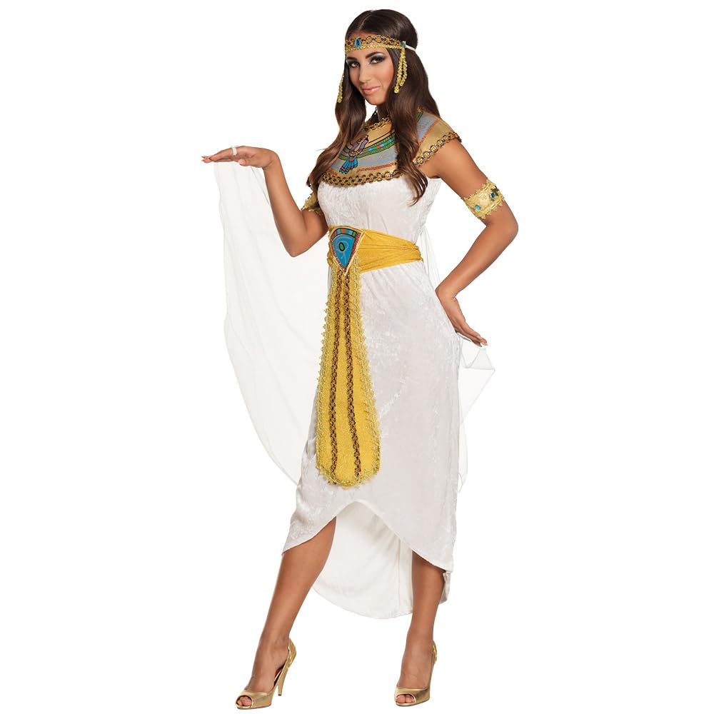 Boland - Erwachsenenkostüm Ägyptische Göttin Anuket, Set für Damen, Stirnband, Kragen, Umhang, Kleid