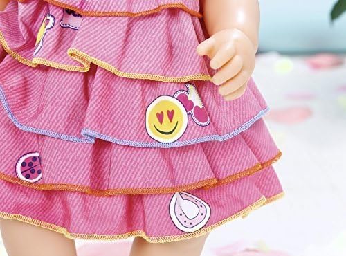 BABY born 824481 Sommerkleid Set mit Pins Puppenkleidung 43 cm, bunt