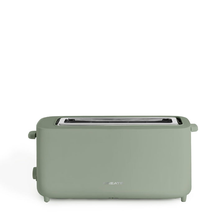 CREATE/TOAST STUDIO XL/Toaster Salbeigrün / 6 Leistungsstufen, Krümelschublade, Thermostat, Auftauen