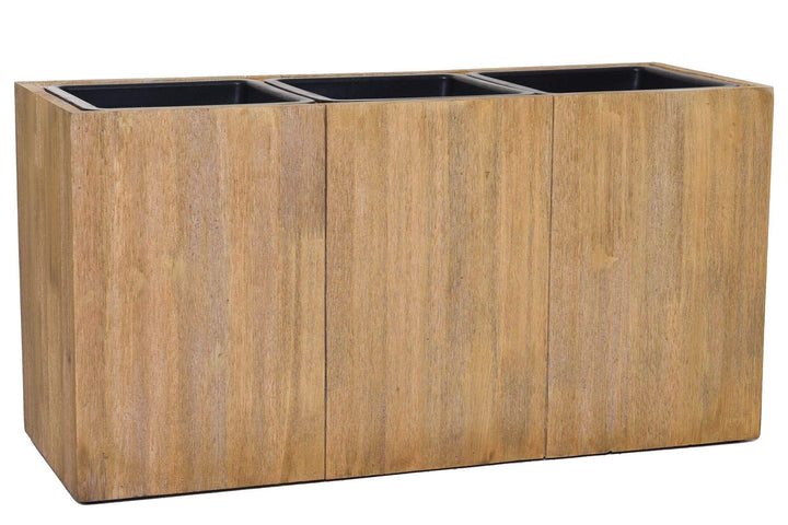 VIVANNO Pflanzkübel Pflanztrog Holz Maxi Braun (35x64x25), 35x64x25