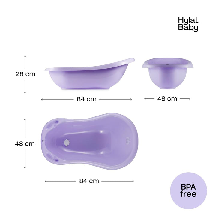 Hylat Baby Babybadewanne mit Gestell - TÜV Rheinland zertifiziert, stabil und bequem, ideal für sich
