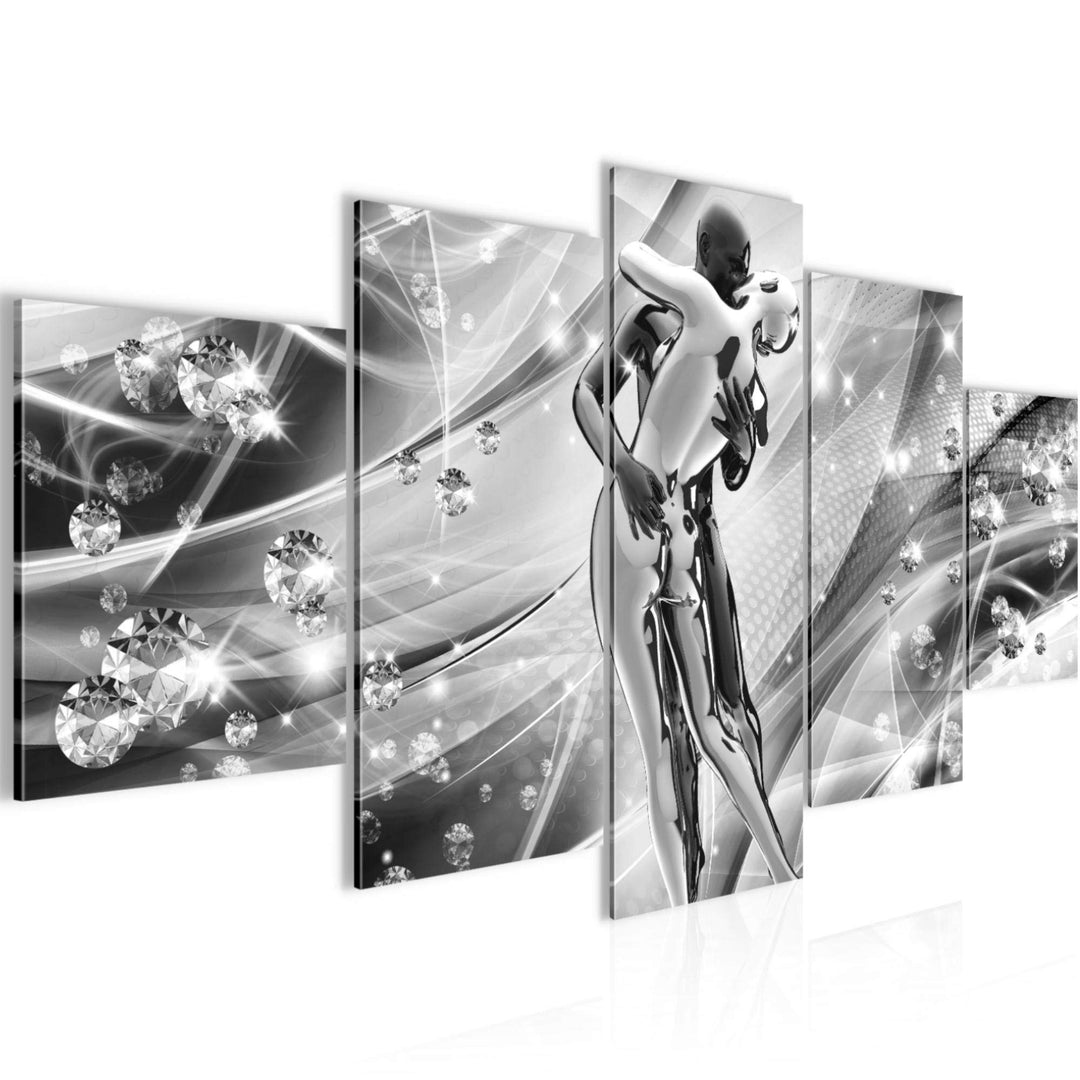 Runa Art Wandbilder Abstrakt Liebe 5 Teilig Bild auf Vlies Leinwand Deko Wohnzimmer Schlafzimmer Fig