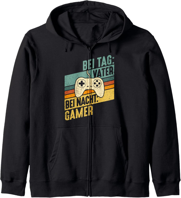 Am Tag Vater Bei Nacht Gamer Zocker Gaming Vatertag Geschenk Kapuzenjacke