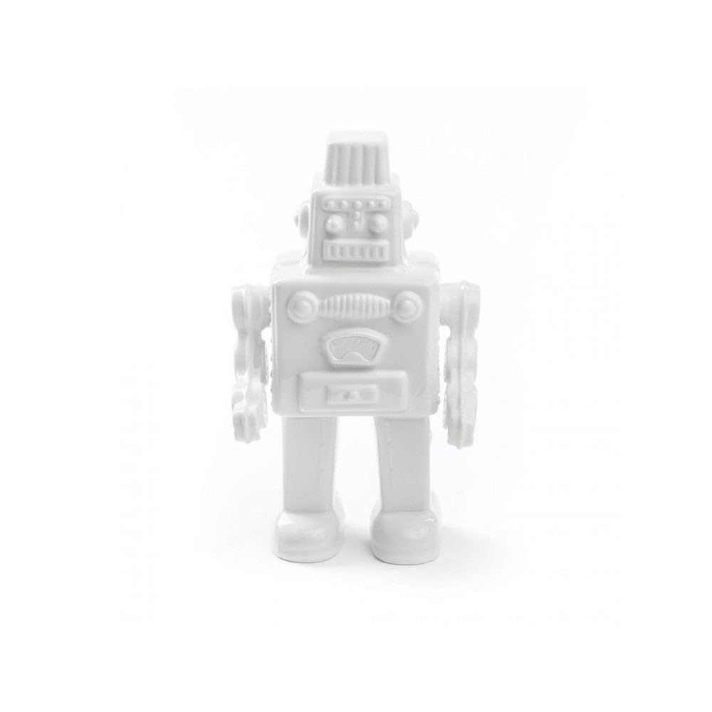 Seletti Vorratsdose My Robot Kuriositäten, Porzellan, Weiss, 17,4 x 12,4 x 30 cm
