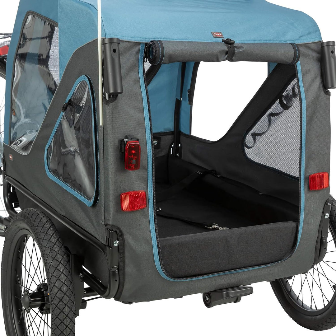 TRIXIE Hunde Fahrradanhänger - blau/grau, L