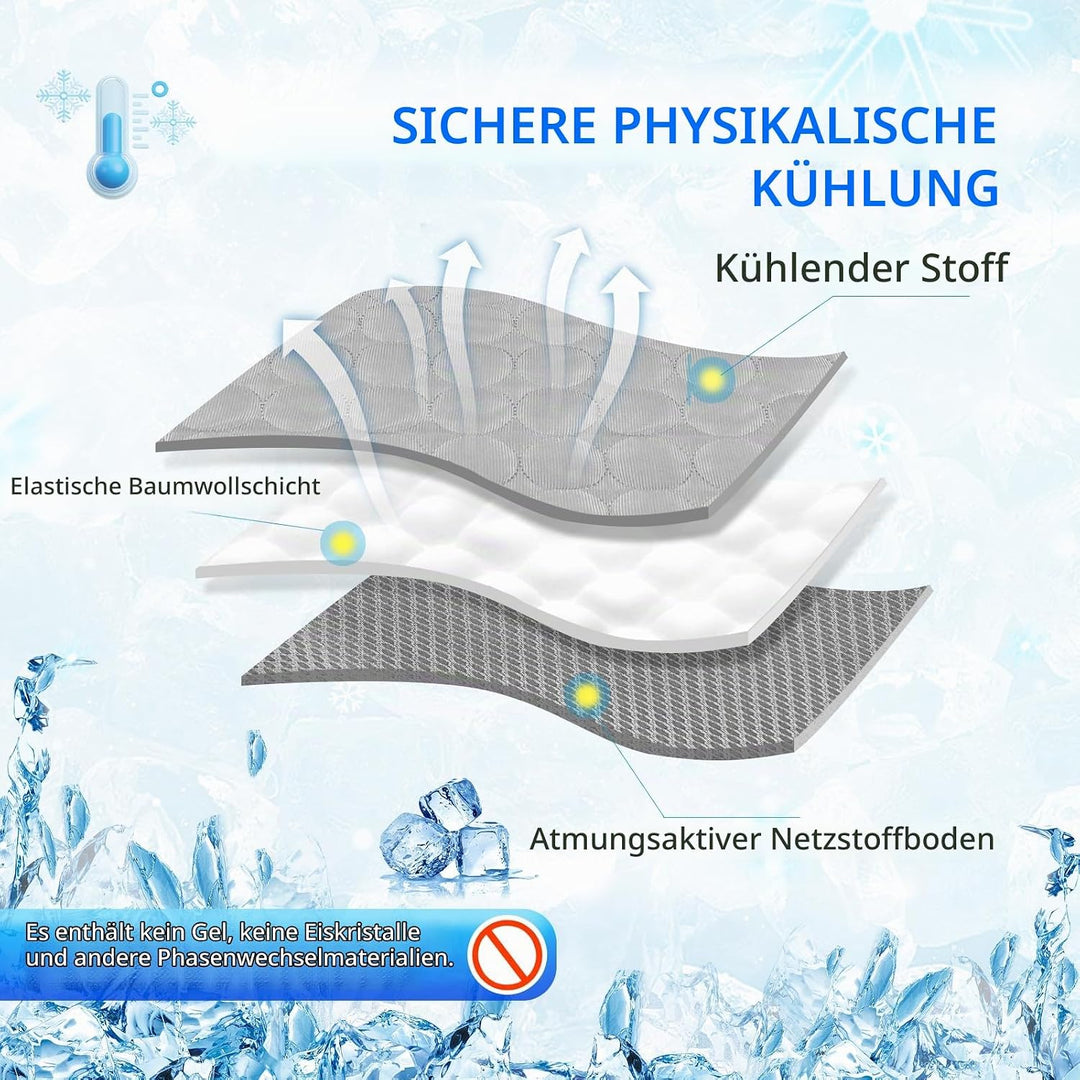Kühldecke Katze Kühlmatte für Kaninchen 70×55cm Kühlkissen Hund Hunde Kühlende Hundehütte Kühl Unter