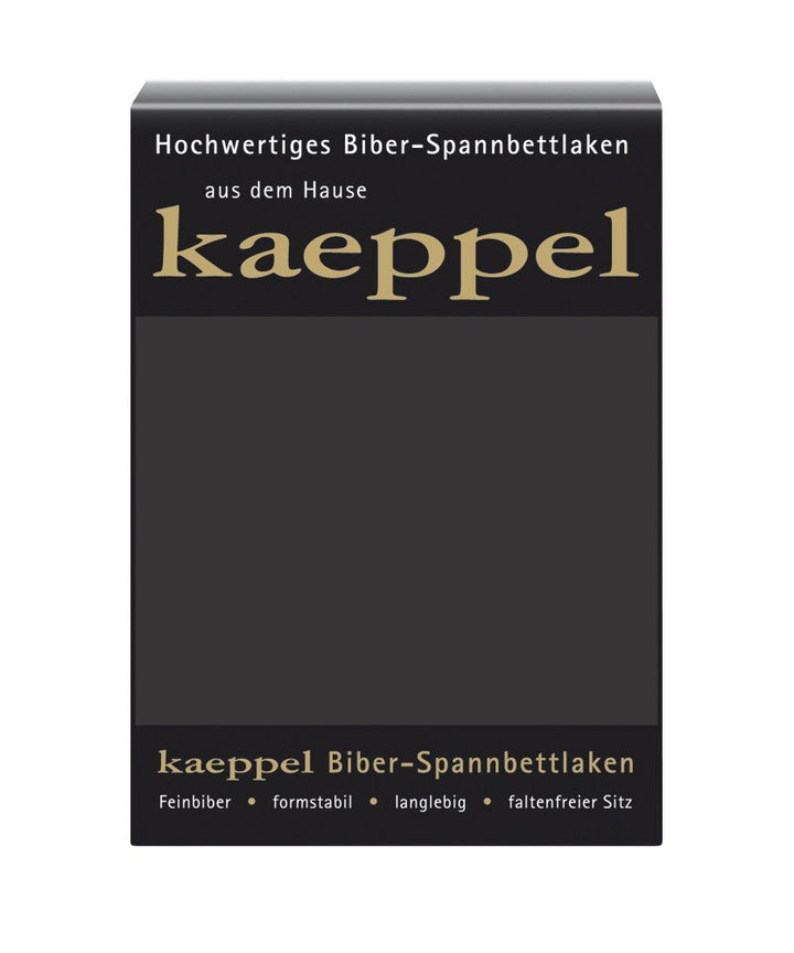 Kaeppel Biber Bettlaken Betttuch 180-200x200 cm Spannbettlaken 14 Farben Uni Öko, Farbe:Anthrazit 20