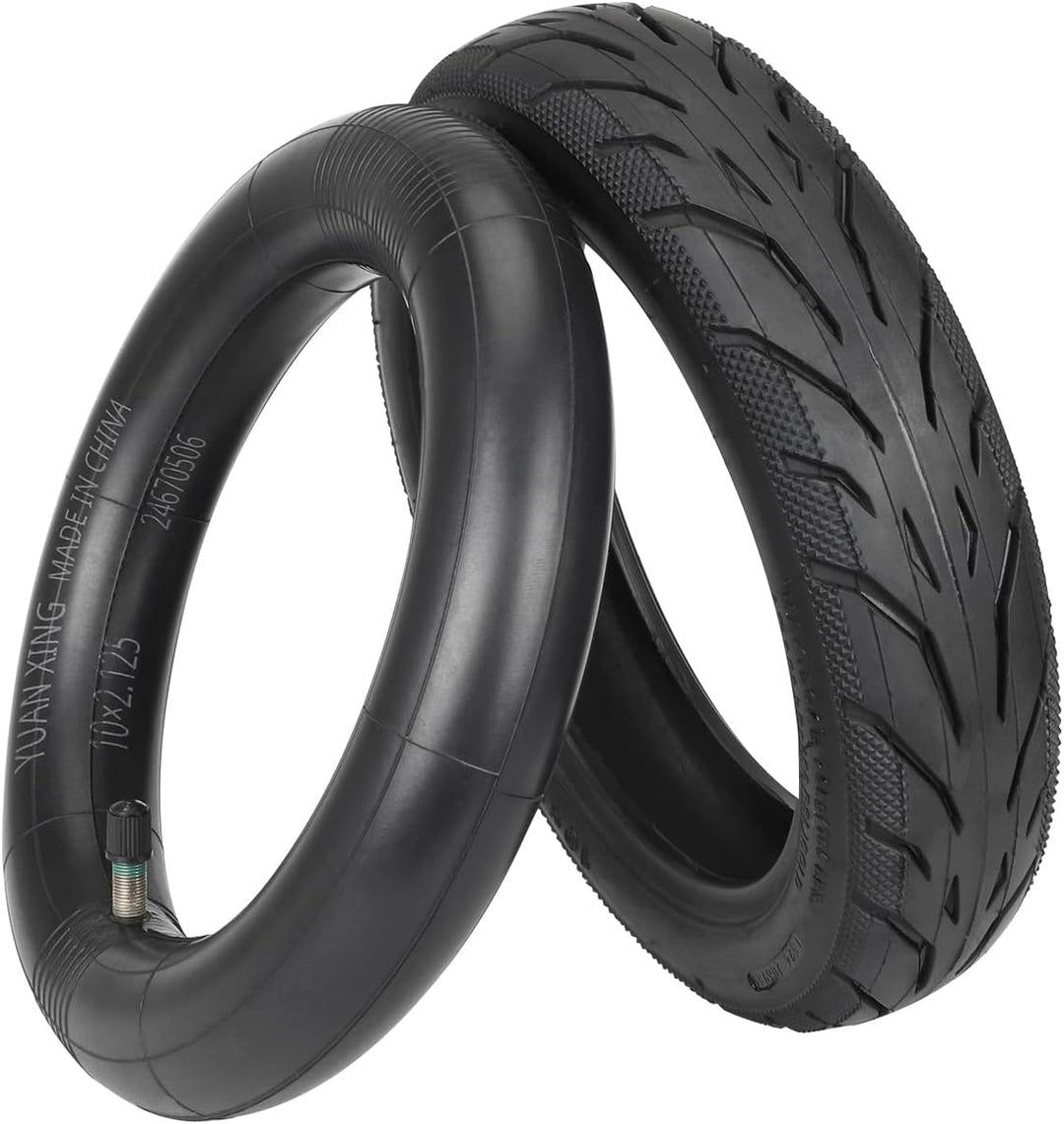 10 x 2,125 Reifen Tubeless mit Schlauch für Ninebot F20 F25 F30 F40 Scooter, 10 Zoll Ersatzreifen Yu