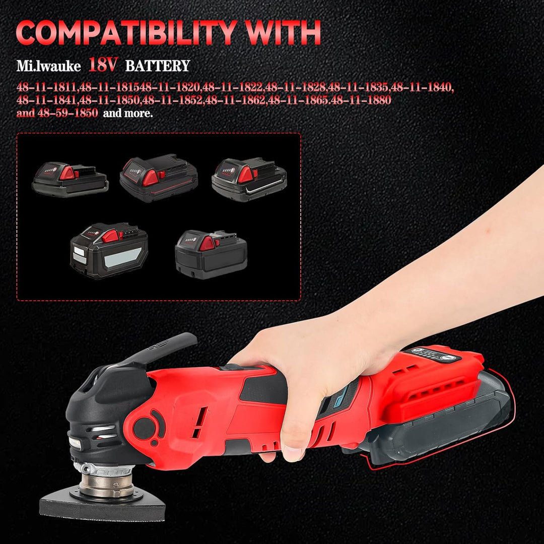 Kabellose oszillierende Multifunktionswerkzeuge kompatibel mit Milwaukee M18 18V Akku, 300 W bürsten