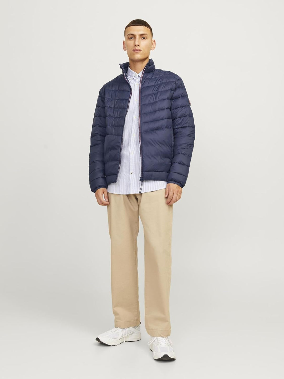 JACK & JONES Herren Jwhwing Hood Puffer Winddichte Jacke M Navy Blazer, M Navy Blazer/Detail:true Re
