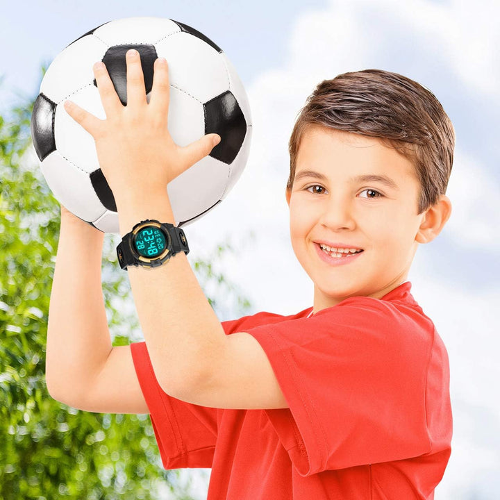 Dislocati Mehrstil LED wasserdichte Digitaluhr Wecker für Kinder - Geschenke & Spielzeug Kinder Gold
