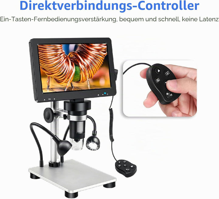 Bildschirmmikroskop, Lötmikroskop, LCD Digital Mikroskop Für Münzen, 7 Zoll Digitales USB Mikroskop,