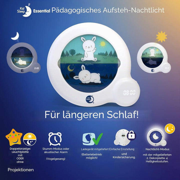 Pabobo CK0042-KSCE-WHITE Stupid Essential Day-Night-Bildungs-Digitalwecker, Weiss, Weiß