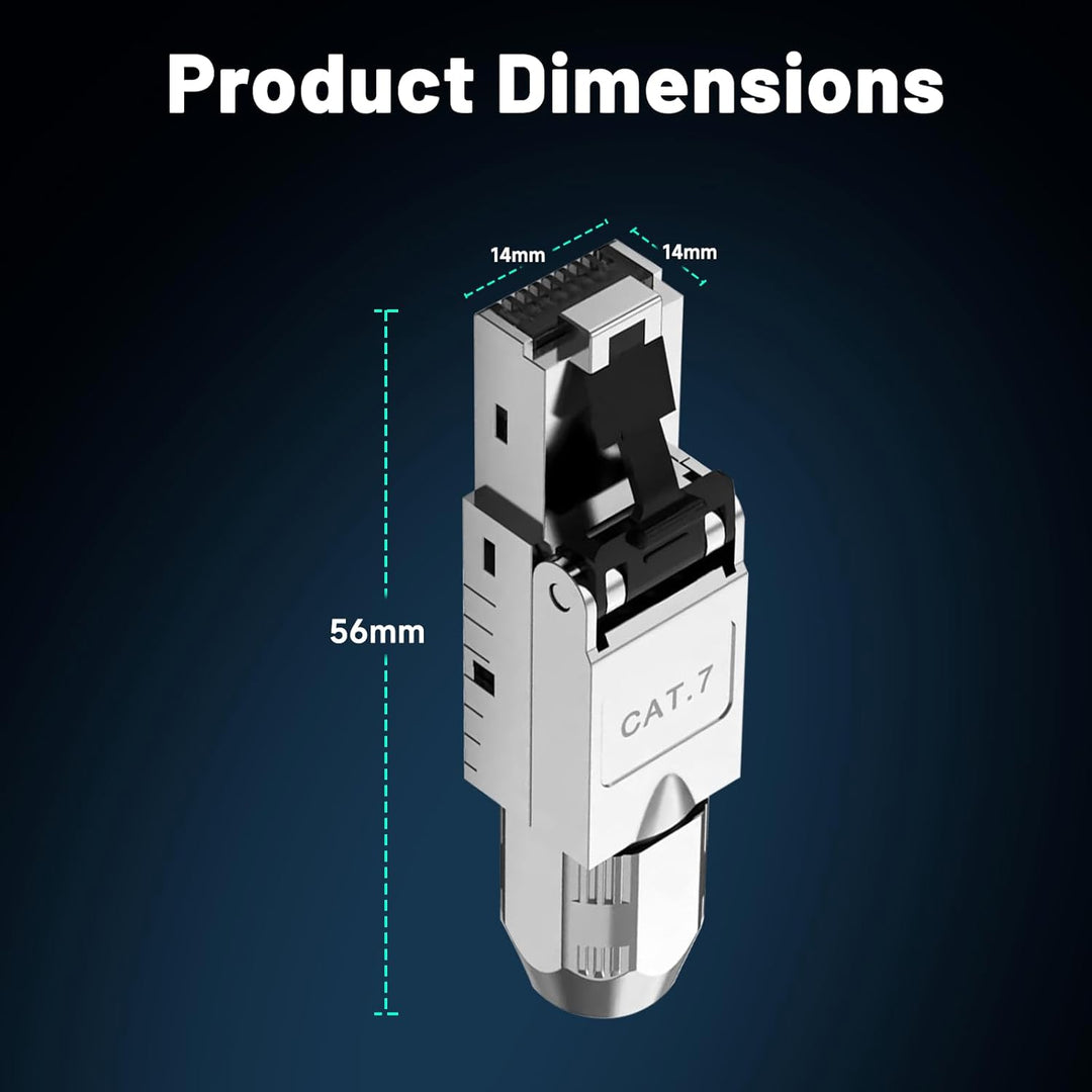 CAT 7 RJ45 Stecker Netzwerkstecker, rj45 stecker werkzeuglos LSA, vollgeschirmt STP, 10 Gbit/s (10GB