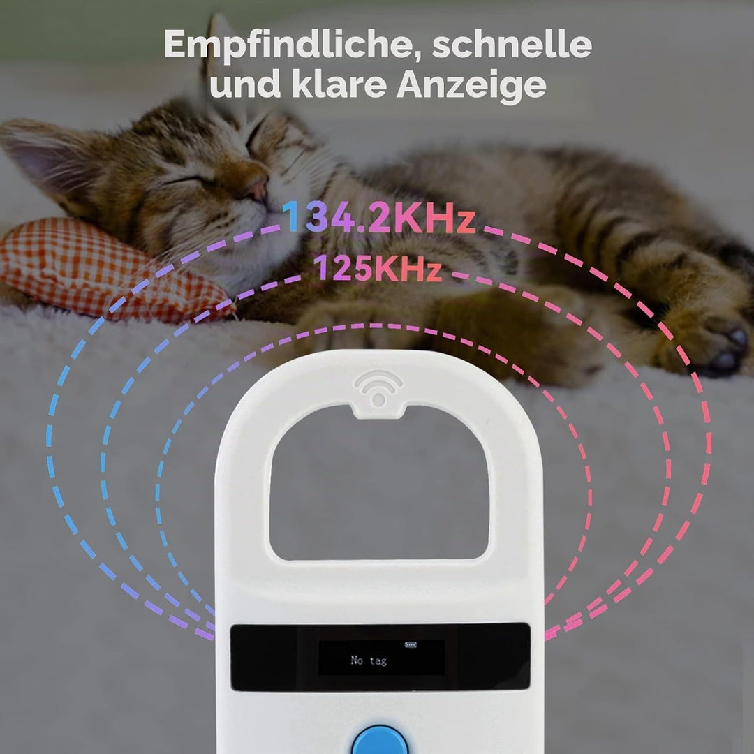Haustier ID Leser, Wiederaufladbare Haustier Microchip Scanner Haustier Chip ID Scanner Tier Handhel