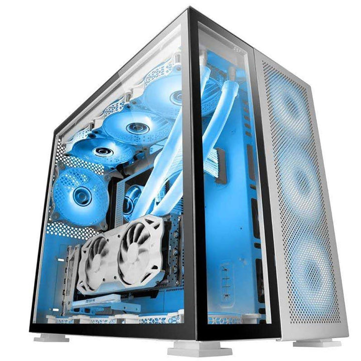 Mars Gaming MC-NOVA, Custom XXL E-ATX Gaming Tower, Luft- und Raumfahrt-Aluminium, Full Dual Window