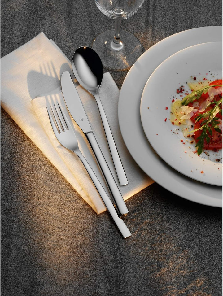 WMF Palermo Edelstahl Besteck Set 6 Personen, Essbesteck Set 30 teilig & Touch Messerset 2-teilig, K
