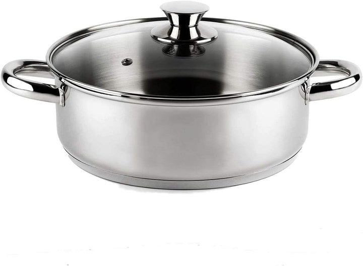 Vier CI18 Qualität 18 cm Durchmesser, Kochtopf für Induktion, Edelstahl 18/10, 18 cm 2 Liter 18 cm,