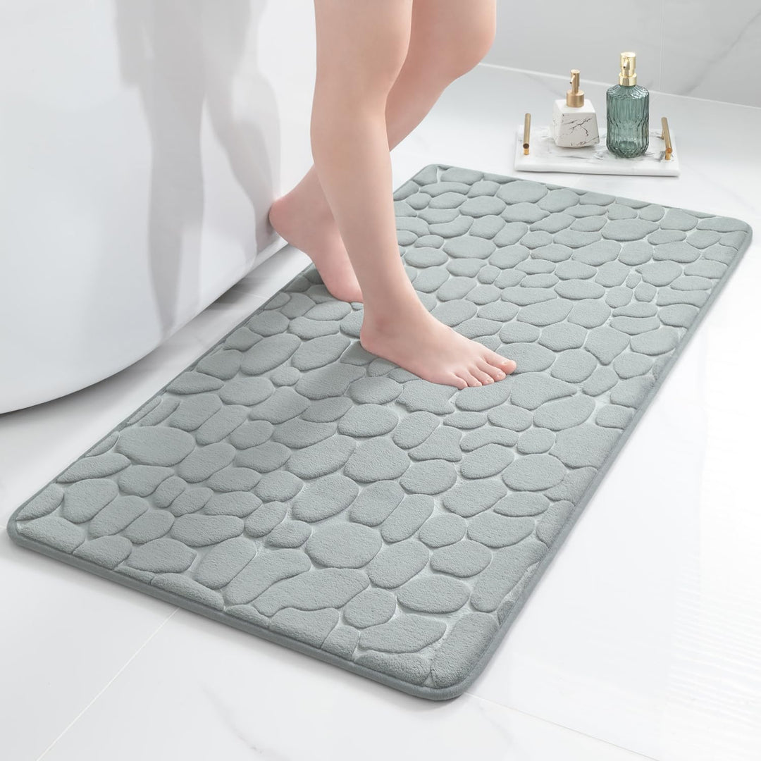 chakme Badematte Memoryschaum Badteppich Memory Foam Duschvorleger Saugfähige Badvorleger Badezimmer
