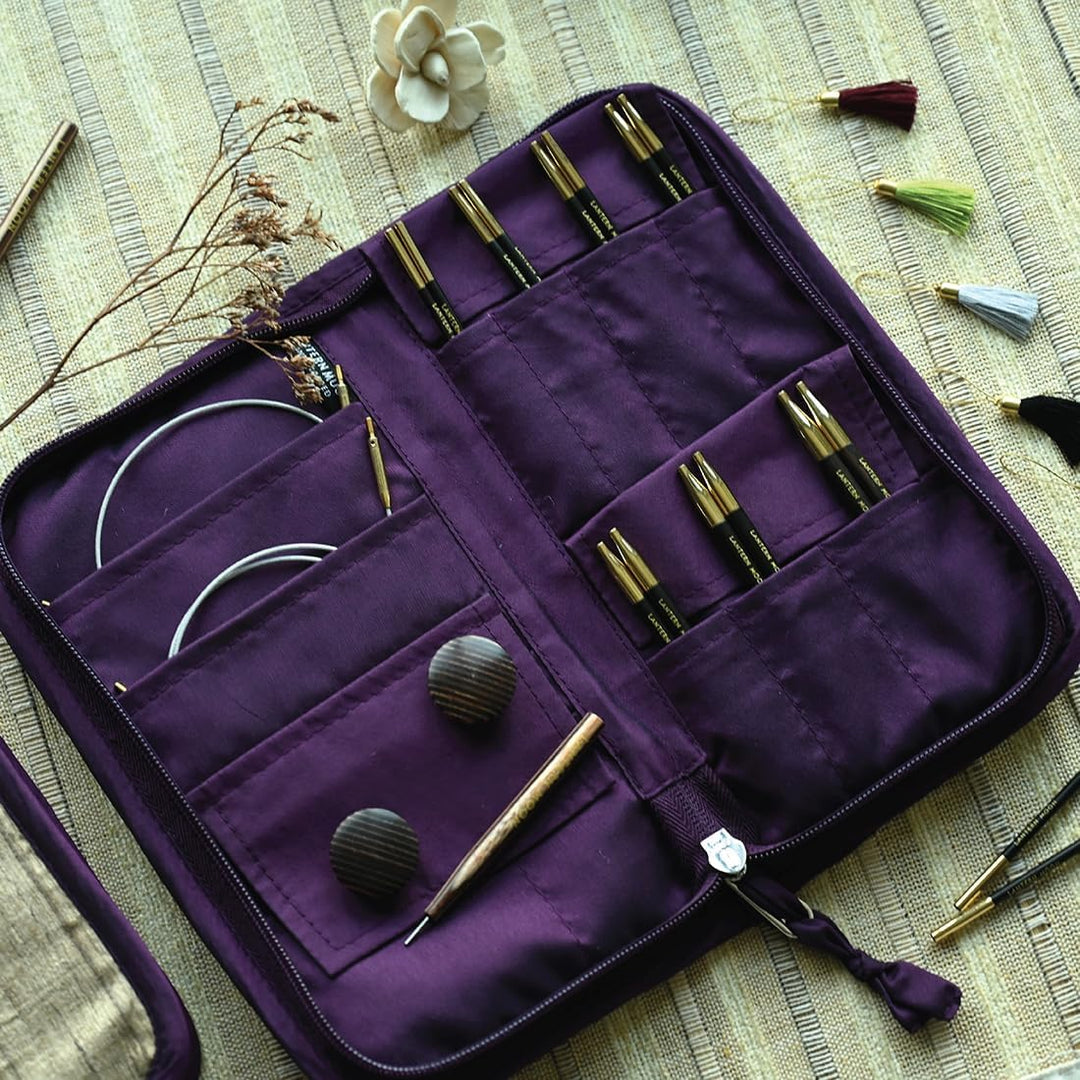 Lantern Moon Auswechselbare Stricknadeln – 7 Paar 10 cm lange 4-Zoll-Spitzen – 2 Drehschnüre 40,50 c