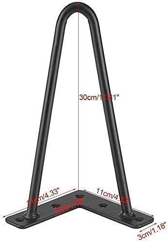 Greensen Tischbeine Metall Schwarz, Hairpin Legs Haarnadelbeine Möbelbeine Haarnadel Tischbeine 4 St