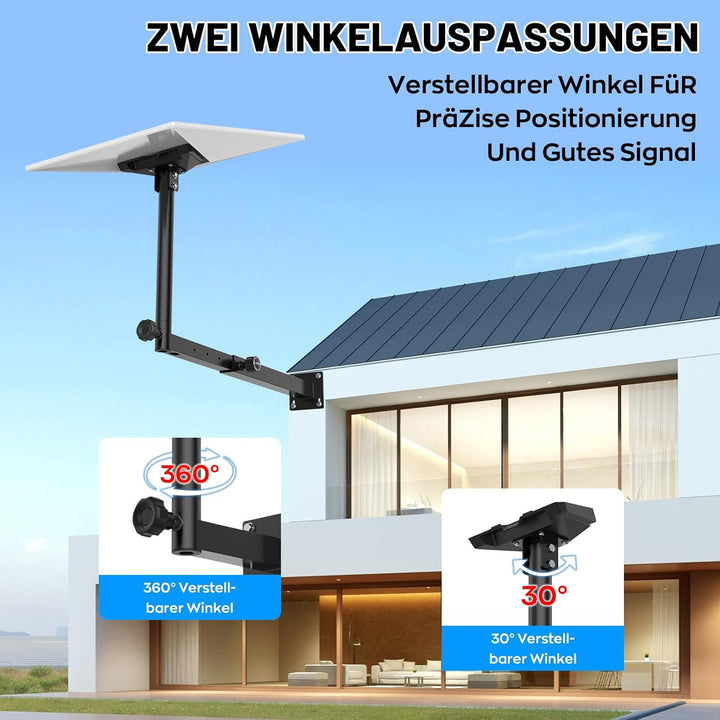 IMAYCC 360°Verstellbare Starlink Gen 3 Halterung mit Ausziehbarem-Masthalterung, Anti-RostStarlink G