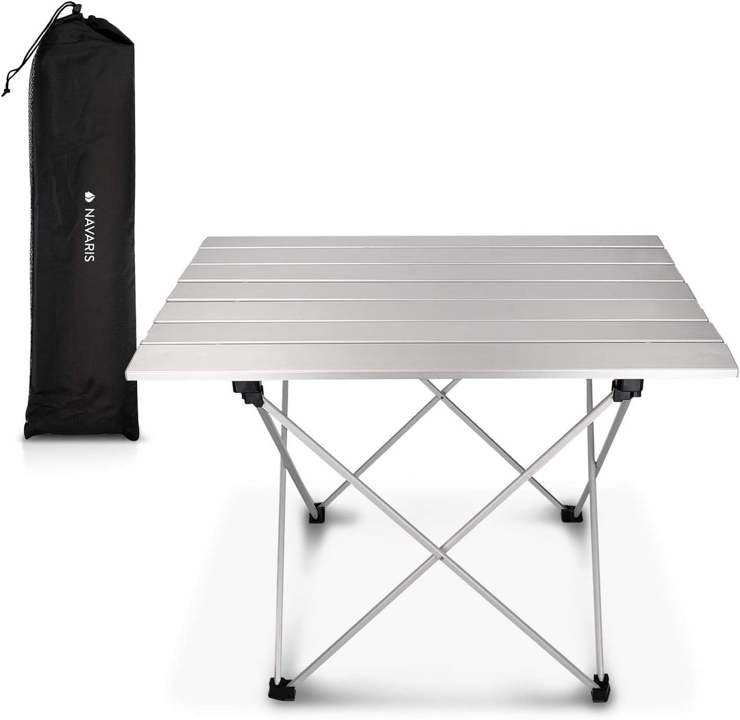 Navaris Campingtisch Camping Klapptisch Ultraleicht - 55,7x40,5x38,5cm Alu Tisch Balkon klappbar - B