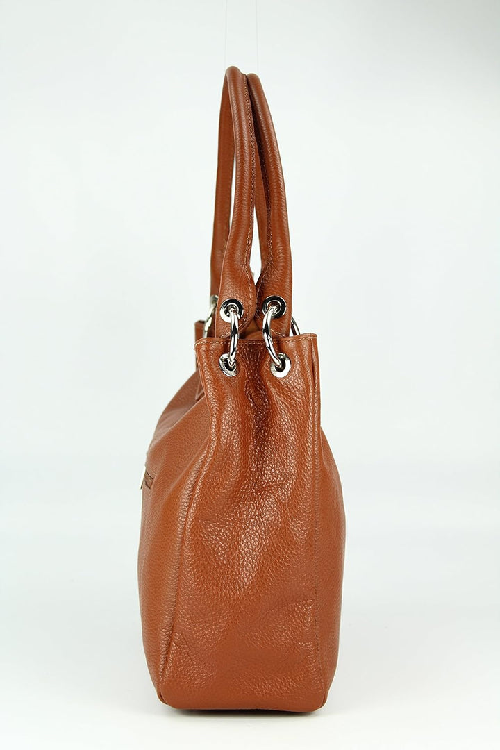 Belli italienische Leder Schultertasche Damentasche Handtasche Shopper Lilly - 33x28x14 cm (B x H x