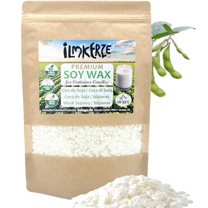 Ilmkerze® Premium Sojawachs Flocken 2 kg | natürlich | nachhaltig | palmölfrei | Kerzenwachs für DIY