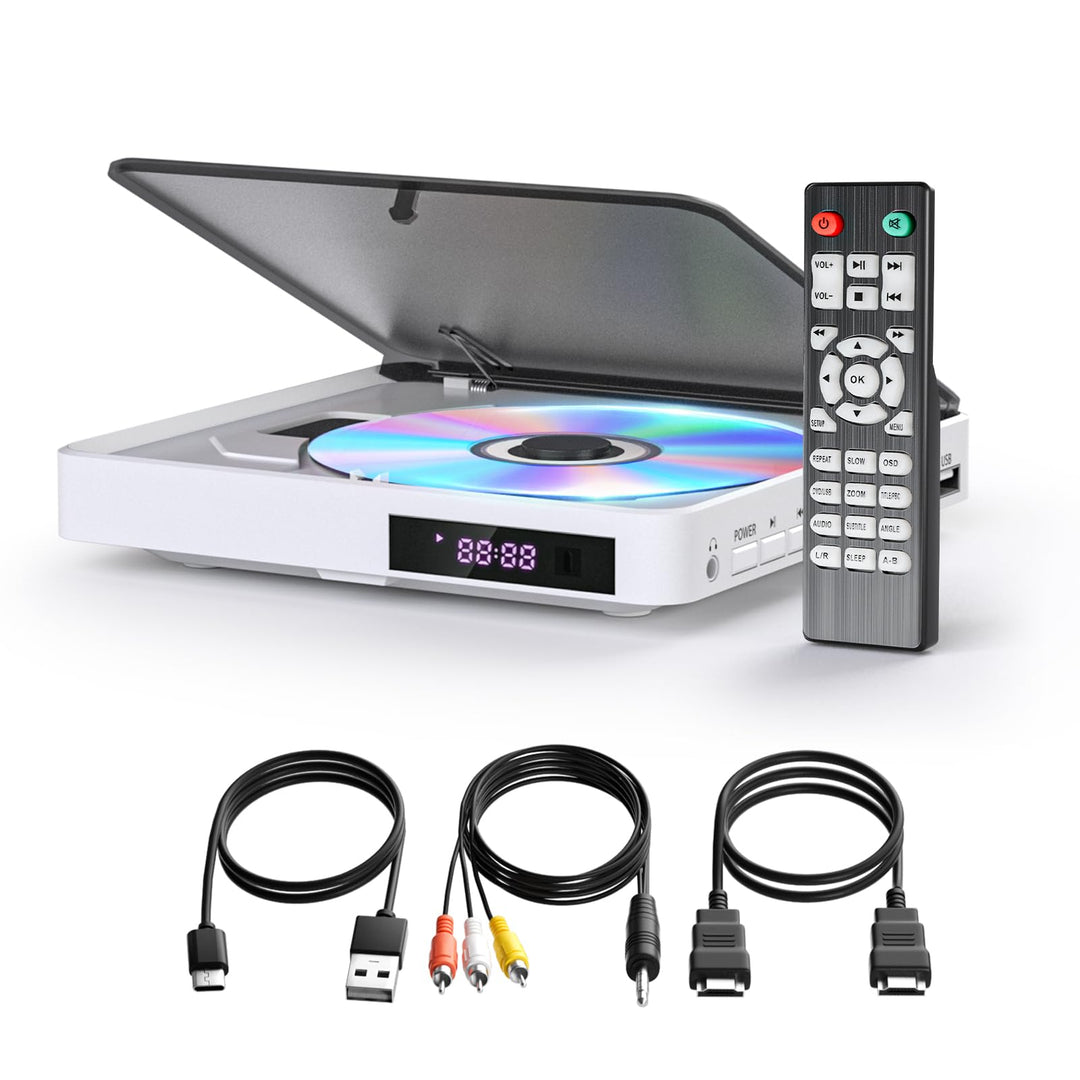 DVD Player Arafuna, DVD Player für Fernseher mit Alle Regionen Frei, DVD/CD-Player HDMI 1080P mit AV