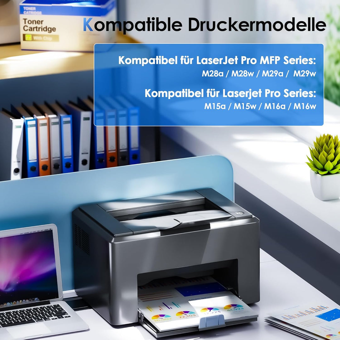 NOGIVY 44A CF244A Toner Schwarz mit Chip Kompatibel für HP 44A CF244A für HP Laserjet Pro M15w Toner