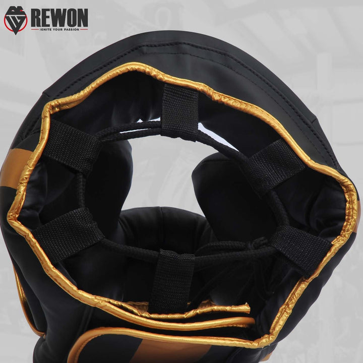 REWON Kopfschutz MMA Kickboxen Kampfsport Boxhelm Boxkopfbedeckung Nasenschutz Gesichtsschutz für Bo