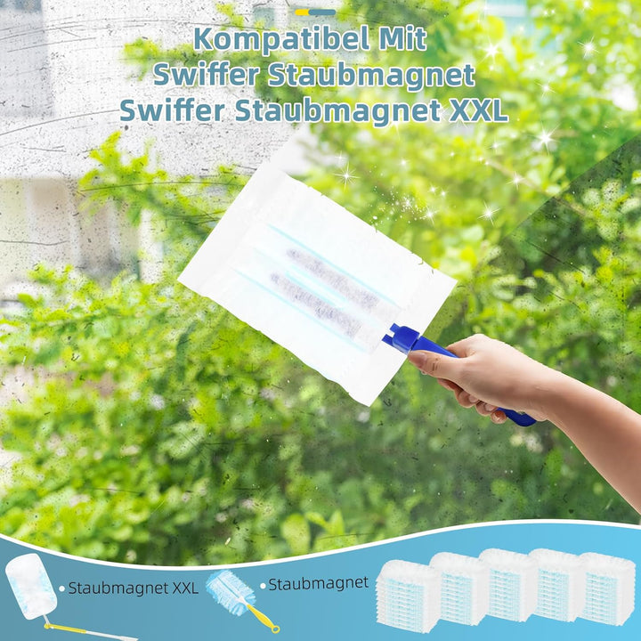 50 Stück Staubmagnet Nachfüllpack für Swiffer Staubmagnet, Einweg Staubwedel Starterset Aufsaugen St