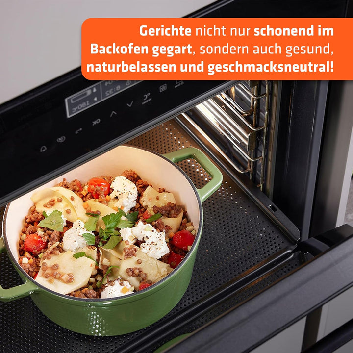 Berndes Bräter B.iron 3,75L mit Deckel - 24 cm - Gusseisen mit Emaillebeschichtung - Kochtopf zum Sc