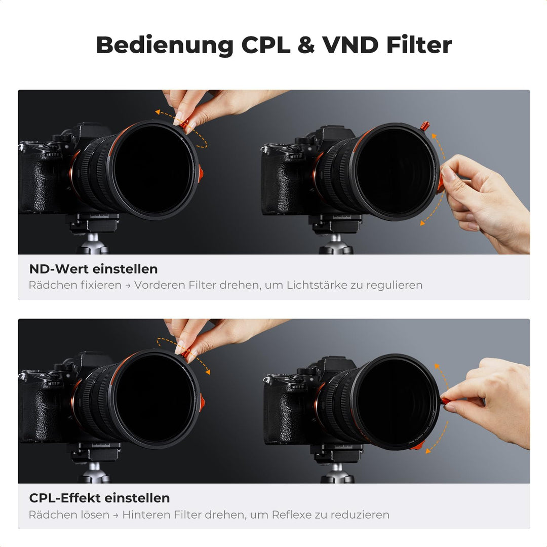 K&F CONCEPT Magnetic Filter Set 82mm Magnetisches Schnellwechsel System Quick Swap System Polfilter(