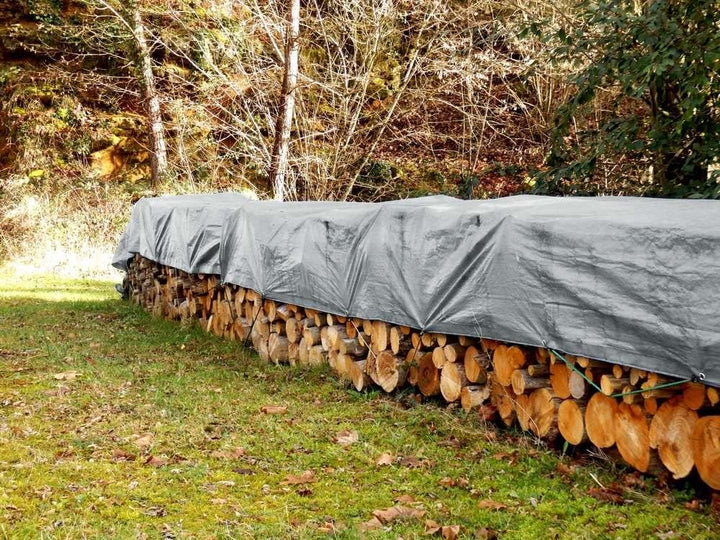 Mivos Universelle Abdeckplane 3 x 4 m - PP-PE - 120 g/m2 - Silber - Schimmelresistent Schutzplane fü