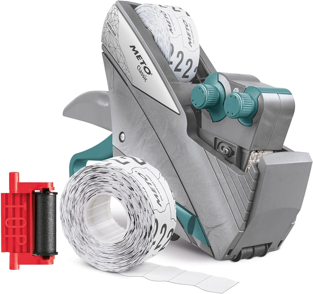 Meto Original Classic XL Giant Preisauszeichner Set – Preis, Rabatt (2-zeilig, 18-stellig für 29 x 2