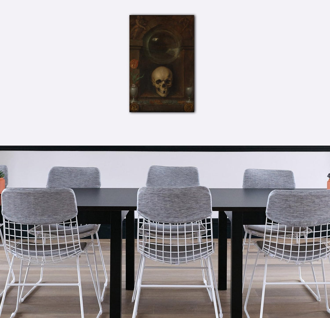 Printed Paintings Leinwand (60x80cm): Jacques de Gheyn II - Vanitas Stillleben 60x80 cm, 60x80 cm