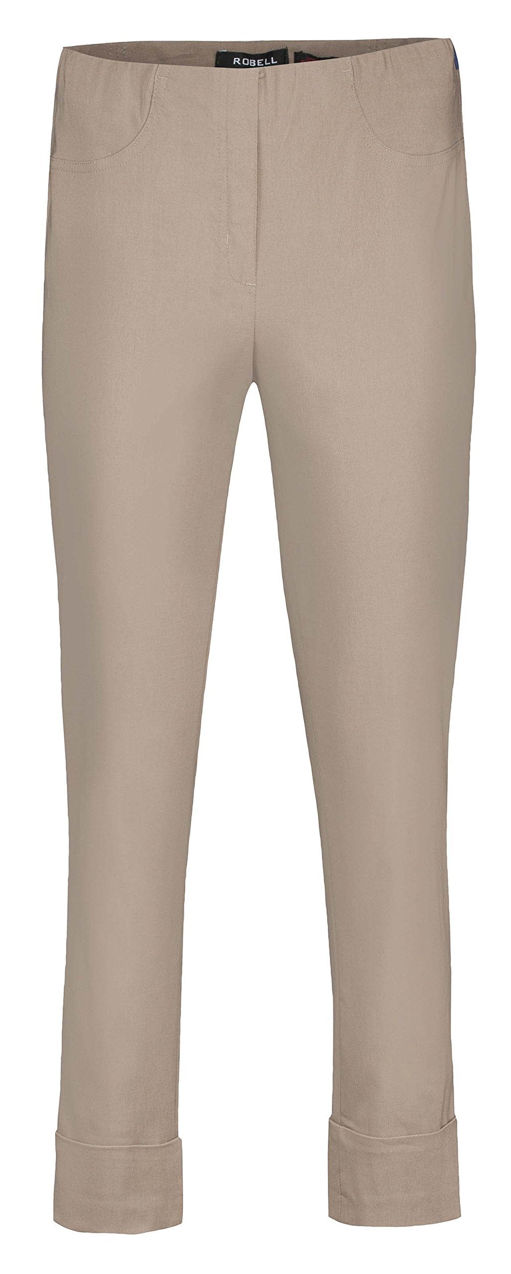 Robell Bella Slim Fit 7/8 Stretchhosen Schlupfhosen Damen Hosen #Bella versch.Farben (38, Taupe)