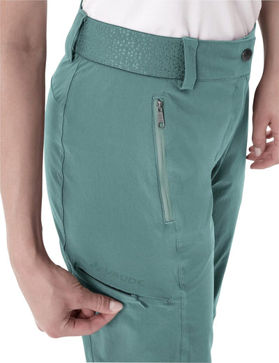 VAUDE Wanderhose Damen Zip-off Farley Stretch III, hellblau - Grösse 46 Kurz, wasserdichte Outdoorho