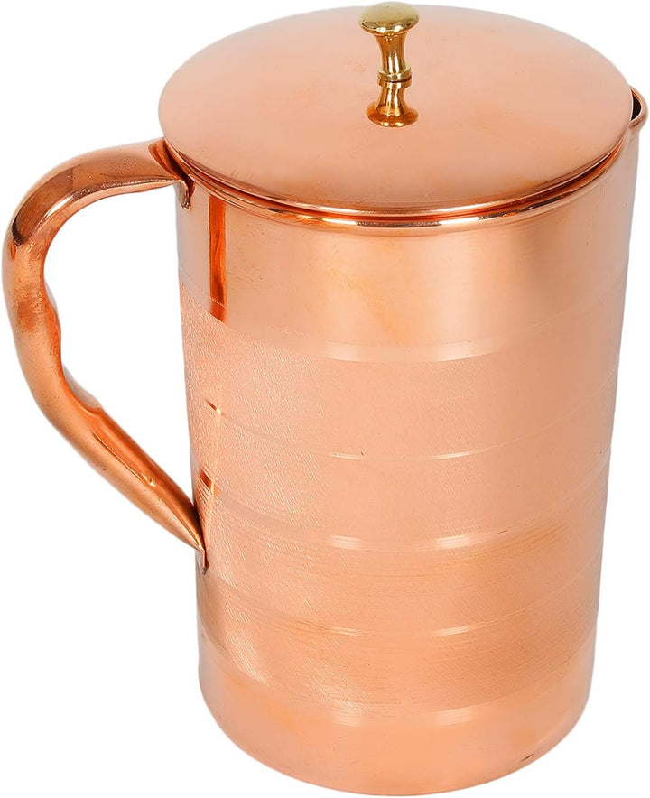 Zap impex Luxus-Krug aus reinem Kupfer mit 4 Gläsern Gold