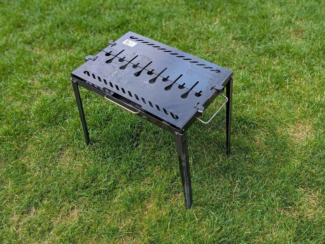 Grill Mangal Schaschlikgrill Campinggrill Tragbargrill (6 Spiesse), 6 Spieße