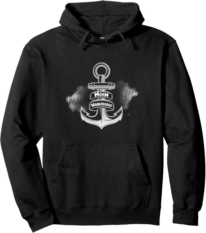 Moin Wangerooge Anker Strand Camping Nordsee Urlaub Meer Pullover Hoodie